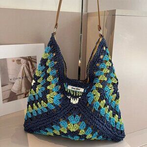 Miumiu straw bag, a must-have for summer travel, size 54*36cm